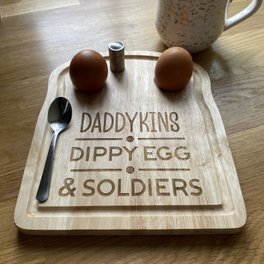 Personalised egg and toast breakfast board