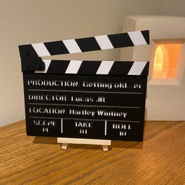 Bespoke personalised clapper board sign plaque