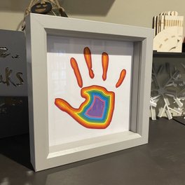Framed Layer Art personalised hand print